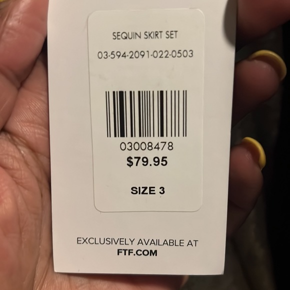 Gold Sequin Skirt Only - Picture 3 of 6